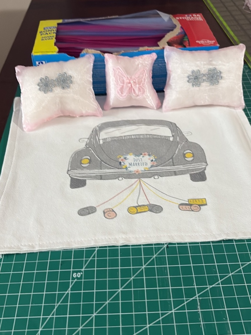 Kids Pink Miniature Decorative Pillow Set for Dolls